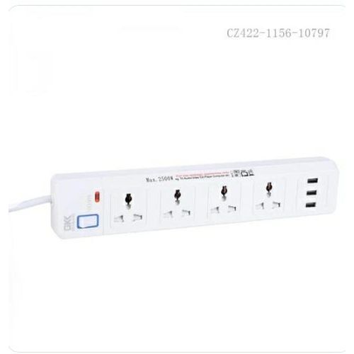4 Way Heavy Duty USB Extension Cable Socket - White