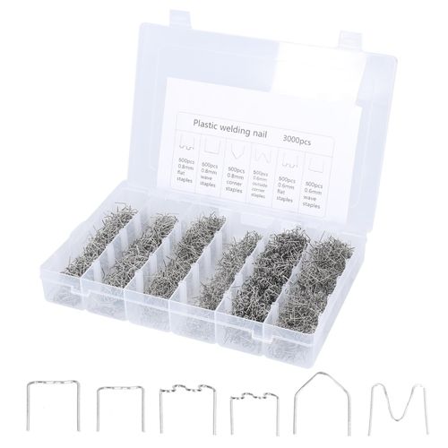 Car Bumpers Welding Wire for Plastics Welding Machine Plastics Welders Studs Plastics Appearance Repairing Machine Staple Kit Mending Repairing Standard Pre Cut Staple Set NO5116