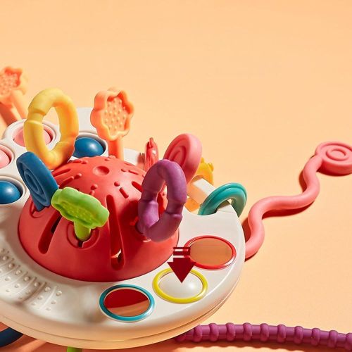 Montessori Pull String Learning Ropes Learning Ropes with Simple Bubble Sliding Balls Infants Toddlers Boys Girls 18+ Months Old NO5271