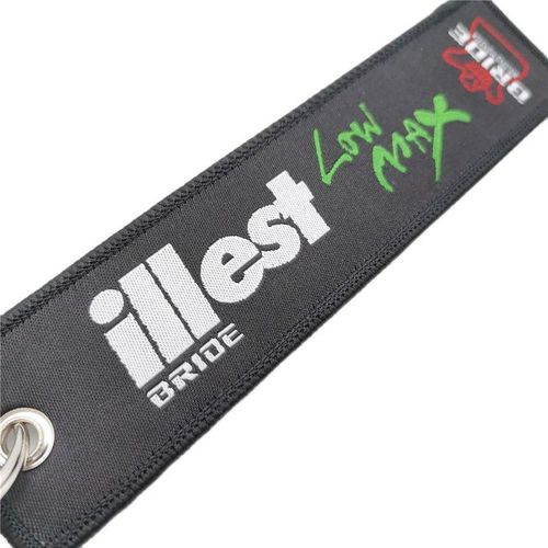 Car Keychain Embroidered For Illest Hoonigan Lanyard Jdm Racing Keyring Nylon Key Strap Auto Motorcycle Key Holder Accessories