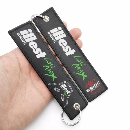 Car Keychain Embroidered For Illest Hoonigan Lanyard Jdm Racing Keyring Nylon Key Strap Auto Motorcycle Key Holder Accessories