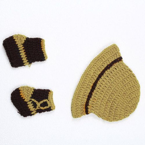 Children hand crochet baby hats one hundred days photos clothes cowboy suit Sir Color shape 2015 5 3,Coffee NO5114