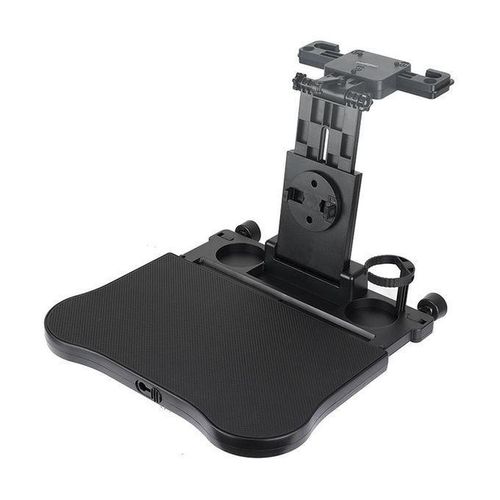 Adjustable Car Seat Travel Table Multifunctional Foldable Car Back Seat Food Tray, Car Table with Phone Holder for Working, Writing, Eating Black