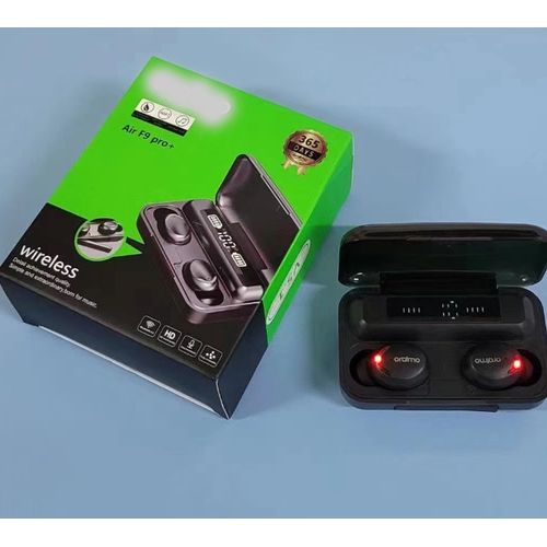 Oriamo Classic F9+ Pro Wireless Earpods With Banga Bass - Black