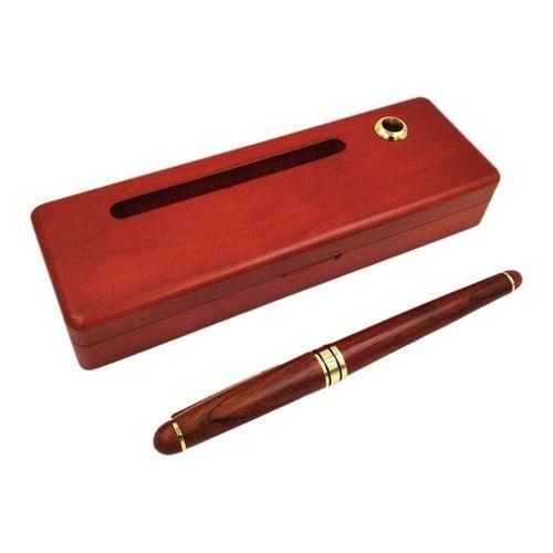Luxury Redwood Fountain Pen With Matching Gift Case  Smoothly