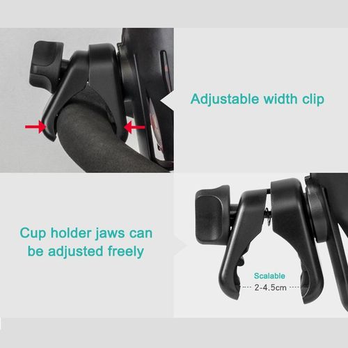 Stroller Cup Holder Universal Cup Holder for Bottle with Adjustable Width Clip Bottle Holder for Stroller Pushchair New NO5233