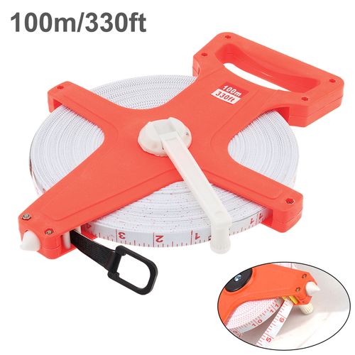 100m 330ft Portable Retractable Tape Measure ABS