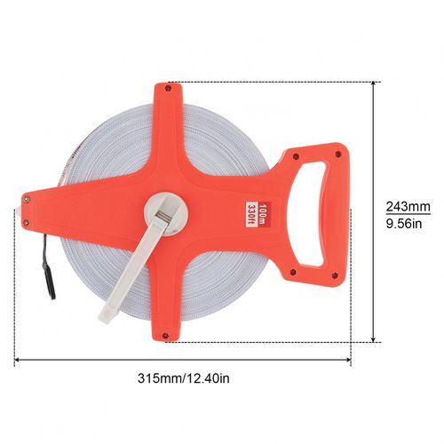 100m 330ft Portable Retractable Tape Measure ABS