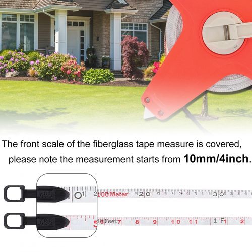 100m 330ft Portable Retractable Tape Measure ABS
