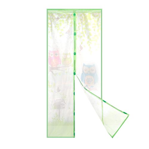 Magnetic Door Net Mosquito Screen Mesh Hands-Free Anti Bugs Insect Curtain Summe 90*210cm Green