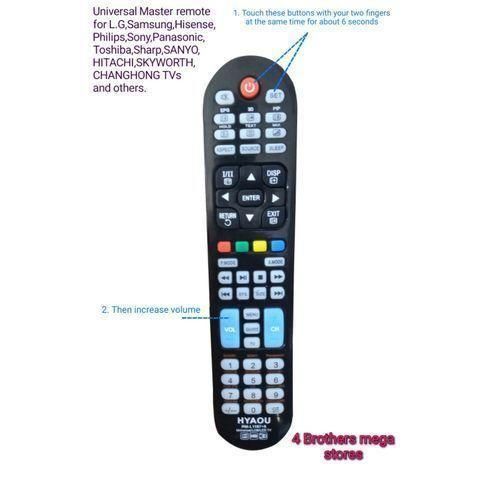 Universal Remote For Both Smart & Non Smart LED/LCD TVs - Black