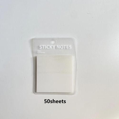 50*50mm Transparent Self Adhesive Memo Pads Bookmark See Through Posted It Office School Sticky Notes Marker