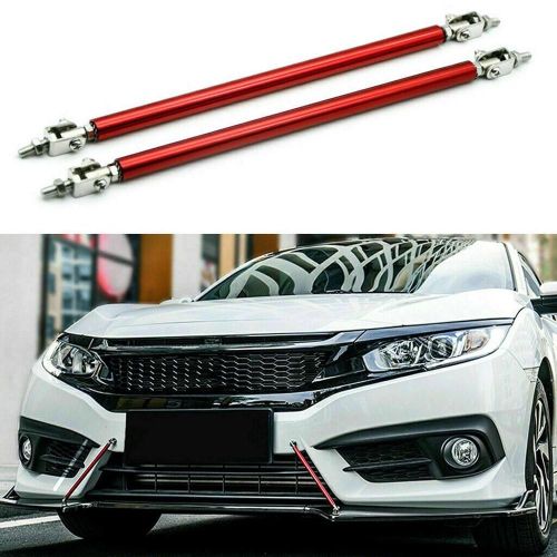 2Pcs Universal Adjustable Front Bumper Lip Splitter Strut Rod Tie Support Bar NO5111