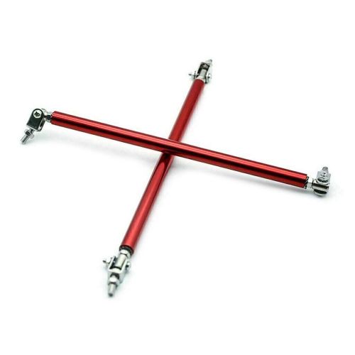 2Pcs Universal Adjustable Front Bumper Lip Splitter Strut Rod Tie Support Bar NO5111