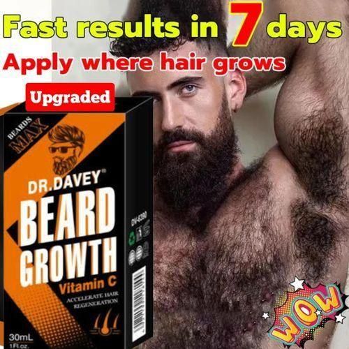 Beard Active Original And Proven Dr Davey New Upgraded Super Fast True Vitamin C Beard Growth Oil 30ml
