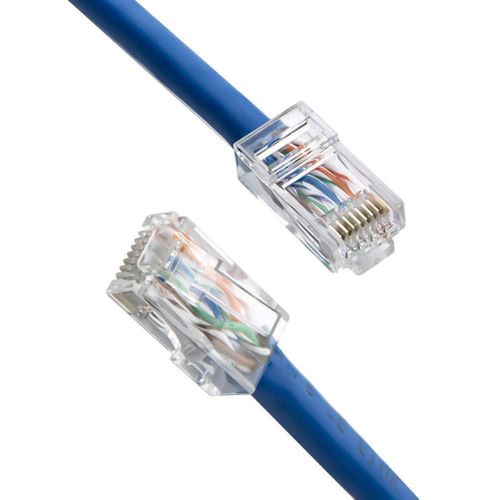 Cat6 RJ45 Ends, 100-PACK Cat6 Connector, Cat6 / Cat5e RJ45 Connector, Ethernet Cable Crimp Connectors UTP Network Plug for Solid Wire and Standard Cable, Transparent