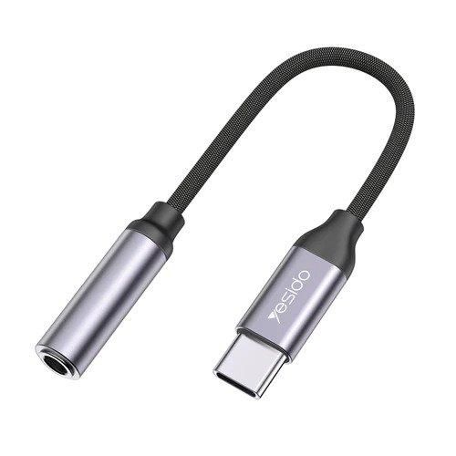 Yesido Audio Cable Lightning USB-C To 3.5MM Headphone Adapter 55mm