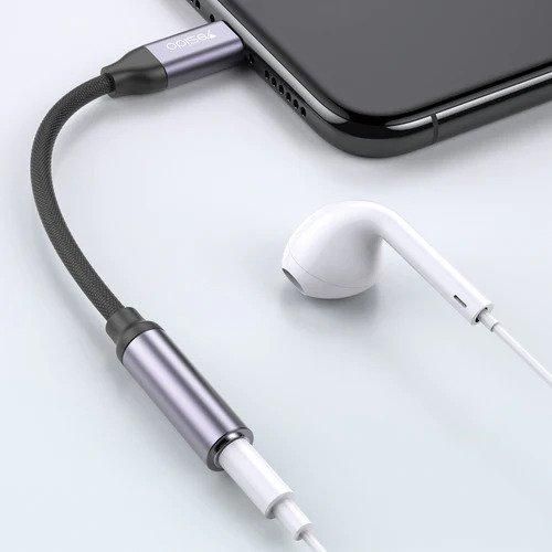 Yesido Audio Cable Lightning USB-C To 3.5MM Headphone Adapter 55mm