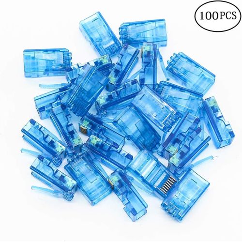 100Pcs RJ45 Plug Connectors