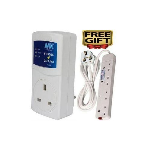 NEW Fridge Guard Power Regulator For Roch Fridge / Refrigerator + 4 Way Power Extension
