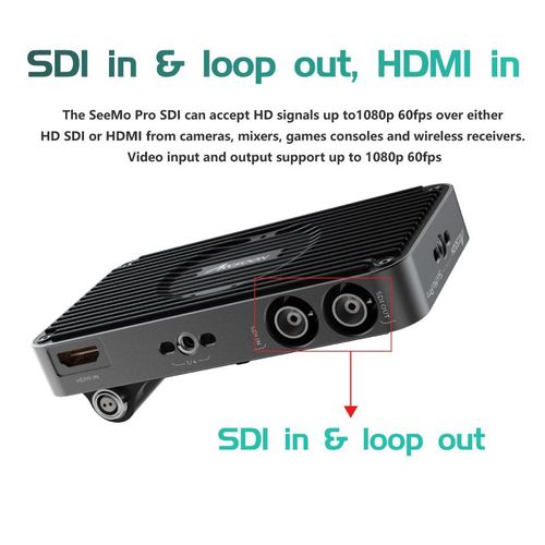 Accsoon Seemo Pro Sdi In Loop Out Hdmi In Usb-C To Ios 1080phd Video Adpter Charging Realtime Monitoring Recording