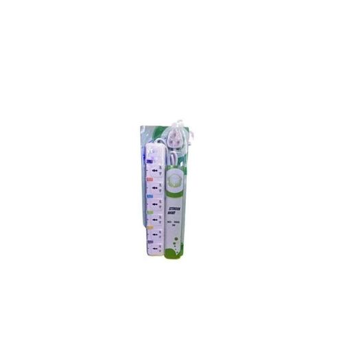 T&G Original 6 Way Power Extension Cable Socket - White