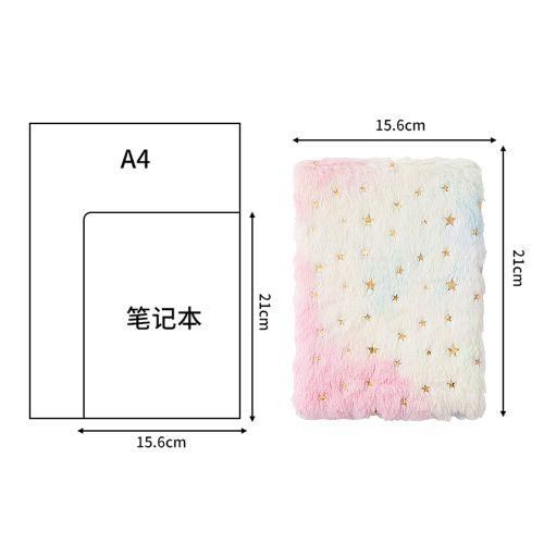 A5 Notebook Cute Plush Fluffy Covered Diary Notepad