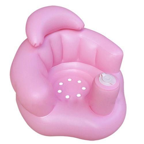 Baby Kid Children Inflatable Bathroom Sofa Chair Seat Learn Portable Multifunctional New,Pink NO5241