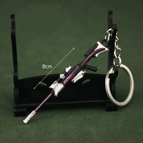 8cm Valorant Melee Reaver 2.0 Awm Pendant Keychain For Men Game Peripheral Spy Sniper Rifle Model Metal Key Ring Fans Jewelry
