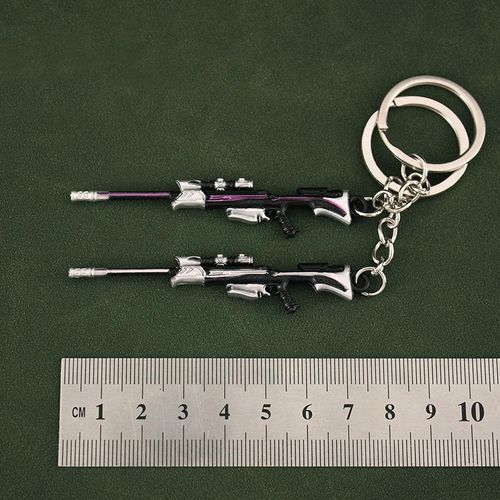 8cm Valorant Melee Reaver 2.0 Awm Pendant Keychain For Men Game Peripheral Spy Sniper Rifle Model Metal Key Ring Fans Jewelry