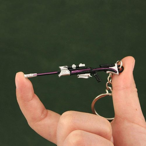 8cm Valorant Melee Reaver 2.0 Awm Pendant Keychain For Men Game Peripheral Spy Sniper Rifle Model Metal Key Ring Fans Jewelry