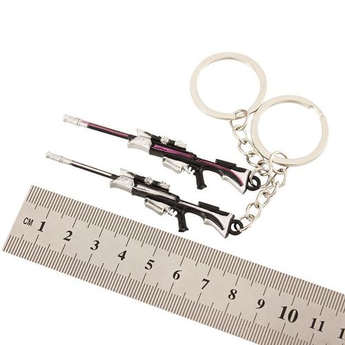 8cm Valorant Melee Reaver 2.0 Awm Pendant Keychain For Men Game Peripheral Spy Sniper Rifle Model Metal Key Ring Fans Jewelry