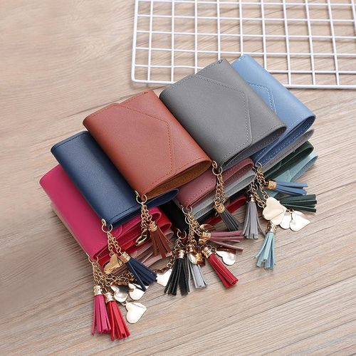 Short Wallet Ladies Wallet Tassel Fashion Buckle Coin Purse