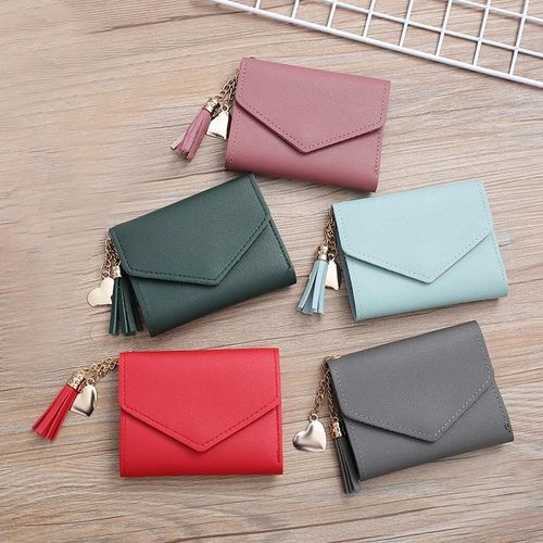 Short Wallet Ladies Wallet Tassel Fashion Buckle Coin Purse
