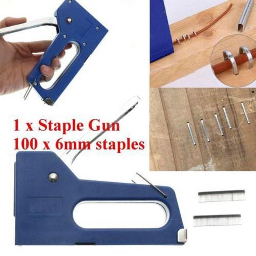 Mini Staple Nail Stapler Stapling Machine Kit With 100pcs 6mm Nails For Furniture Woodworking Stapler Hand Tools