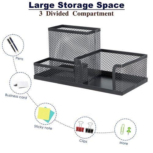 Metal Mesh Desk Organizer Pen Holder/File Tray