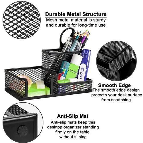 Metal Mesh Desk Organizer Pen Holder/File Tray