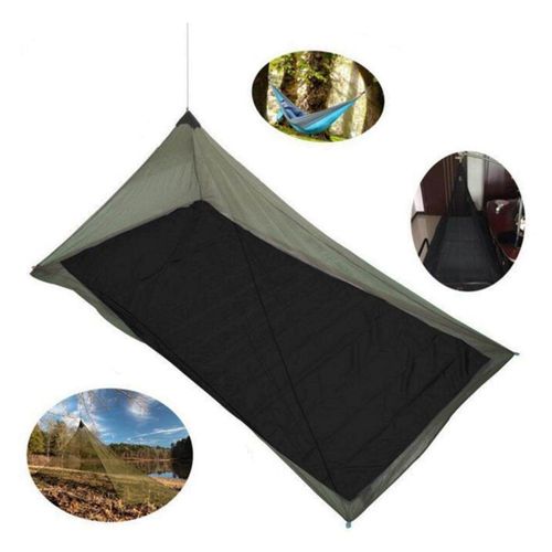 Outdoor Portable Camping Mosquito Net Canopy for Sleeping Bed Mat Pad Sleeping Military green
