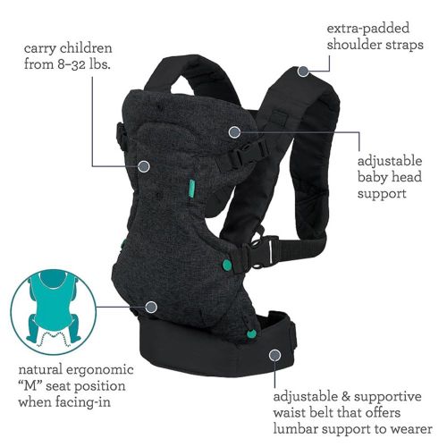 4-in-1 Shoulder Baby Carrier Adjustable Detachable Infant Baby Hip Seat Carrier Perfect For Shopping Travelling NO5266