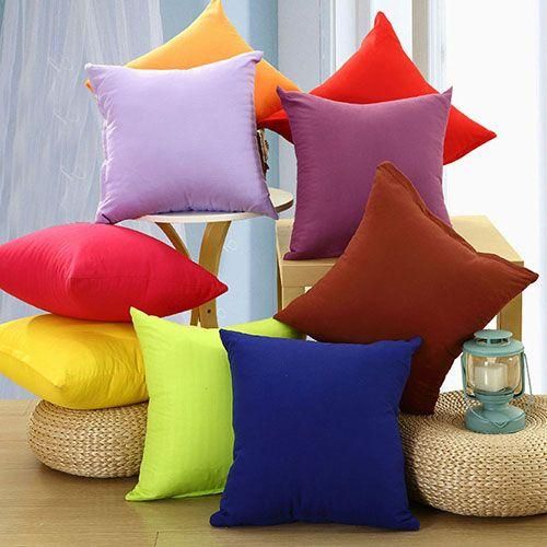 Simple Fashion Square Throw Home Decorative Pillow Case Sofa Waist Cushion CoverWine Red