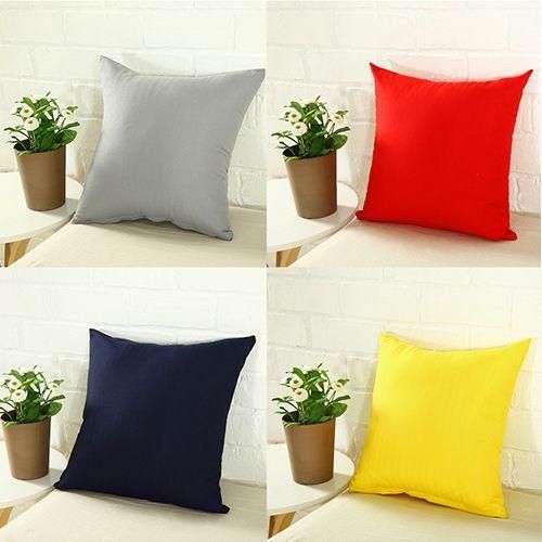 Simple Fashion Square Throw Home Decorative Pillow Case Sofa Waist Cushion CoverWine Red