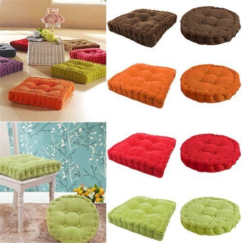 RoundSquare Thick Cushion Pillow Chair Seat Bedroom Dining Room Tatami Mat PadGreensquare