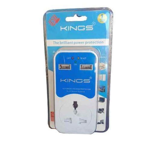 Kings Power Guard With Usb Port For Protecting Appliances Against High Voltages-White