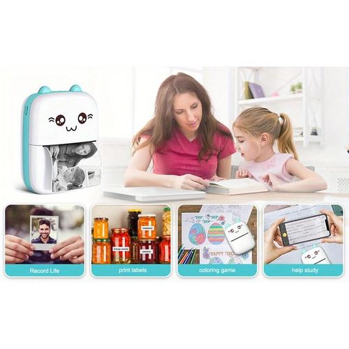 Cute HD Photo Printer Mini Drucker Thermal Adhesive Label Portable Makeid Inkless Bluetooth Multi-function Miniprint for