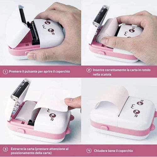 Cute HD Photo Printer Mini Drucker Thermal Adhesive Label Portable Makeid Inkless Bluetooth Multi-function Miniprint for