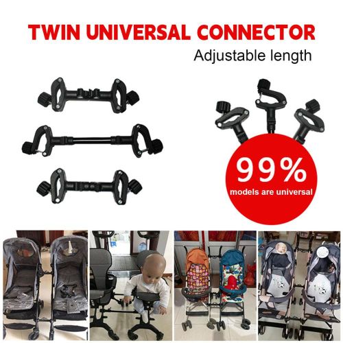 Twins Baby Stroller Connector Adjustable Innovative Stroller Adapter for Umbrella Strollers NO5289