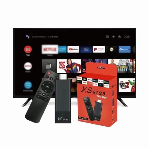 XS97 S3 Android TV Stick - 2GB/8GB, 4K Streaming, Wi-Fi - Black
