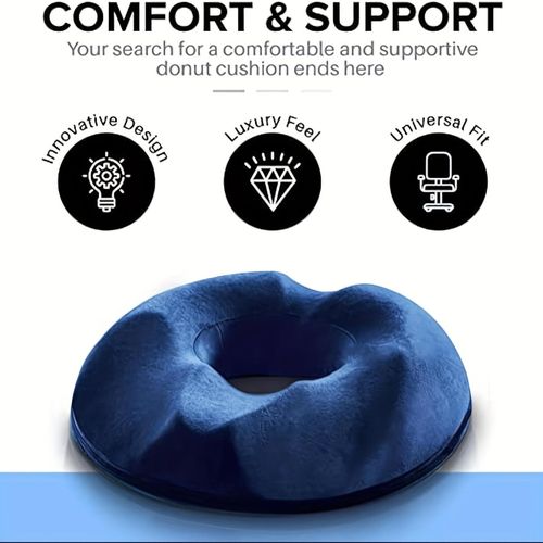 Ergonomic Memory Foam Donut Pillow Coccyx & Tailbone Support Seat Cushion Hemorr Relief, Ideal for