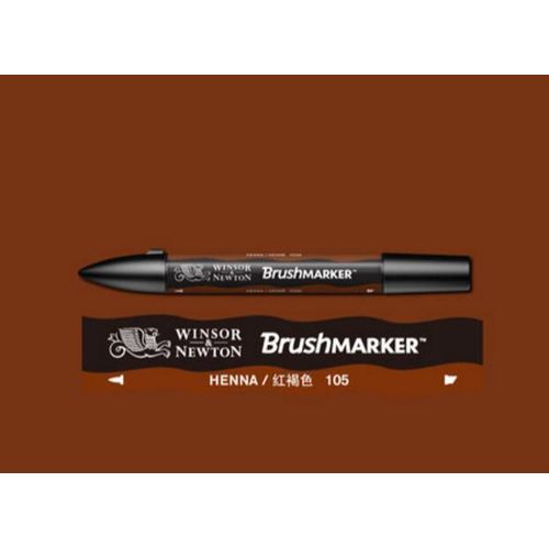 Winsor & Newton Brushmarker Paint Brush Based Fast Dry Red Orange Brown Tones Art Pens
