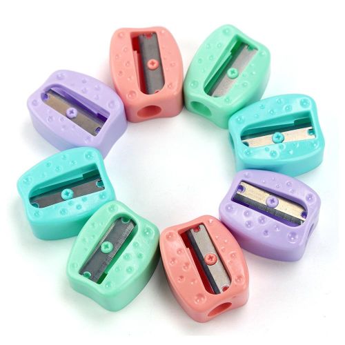15pcs/ set Macron Color Mini Compact Pencil Sharpeners without Screws 1804  and eraser